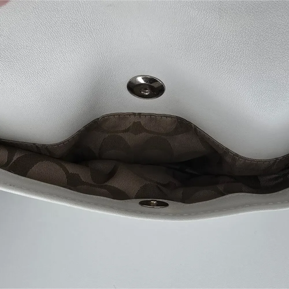 Coach Hamilton Tassel Leather‎ Hobo White F10280